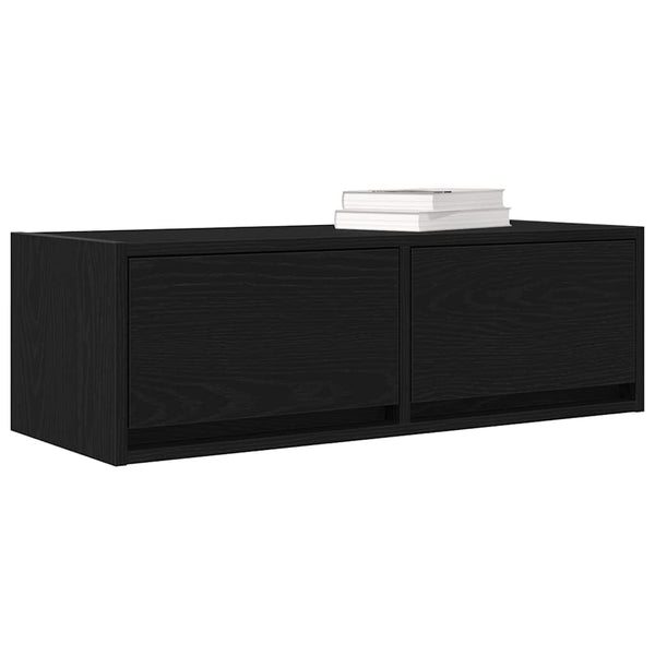 TV-Schrank Schwarz Eichen-Optik 80 cm