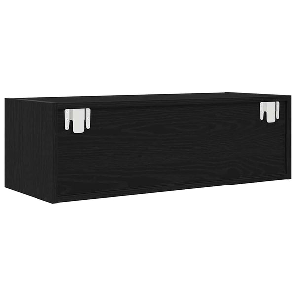 TV-Schrank Schwarz Eichen-Optik 80 cm