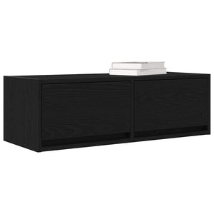 TV-Schränke 2er Set Schwarz Eichenoptik 80 cm