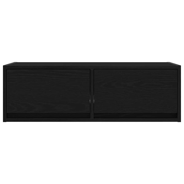 TV-Schränke 2er Set Schwarz Eichenoptik 80 cm