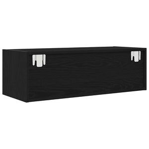 TV-Schränke 2er Set Schwarz Eichenoptik 80 cm