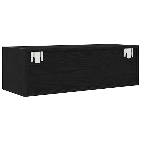 TV-Schränke 2er Set Schwarz Eichenoptik 80 cm