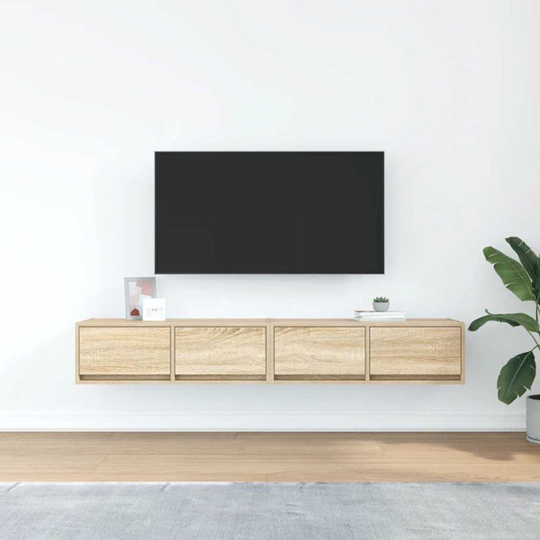 TV-Schränke Sonoma-Eiche 80x31x25,5cm, 2er-Set