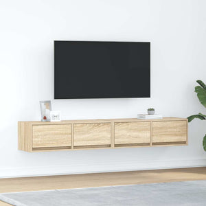 TV-Schränke Sonoma-Eiche 80x31x25,5cm, 2er-Set