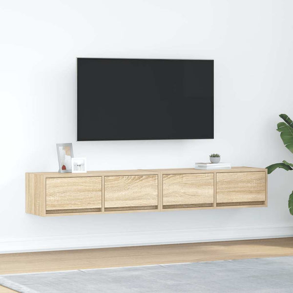 TV-Schränke Sonoma-Eiche 80x31x25,5cm, 2er-Set