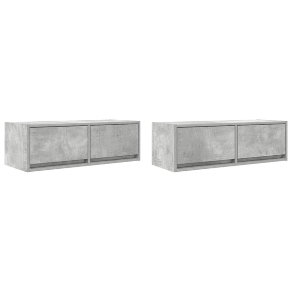 TV-Schränke Betongrau, 2er Set