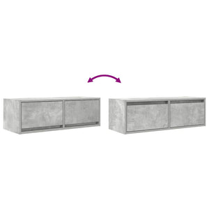 TV-Schränke Betongrau, 2er Set