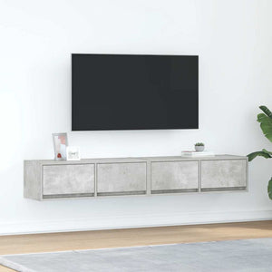 TV-Schränke Betongrau, 2er Set