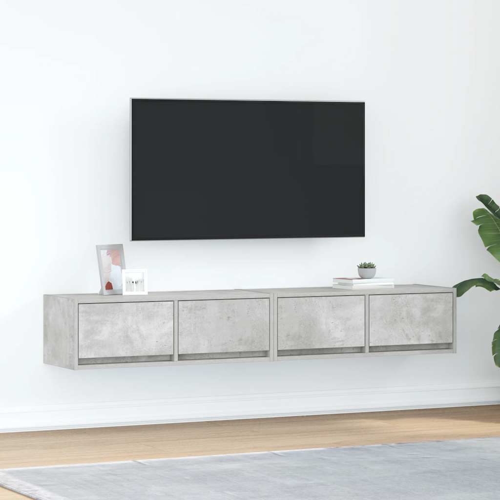 TV-Schränke Betongrau, 2er Set