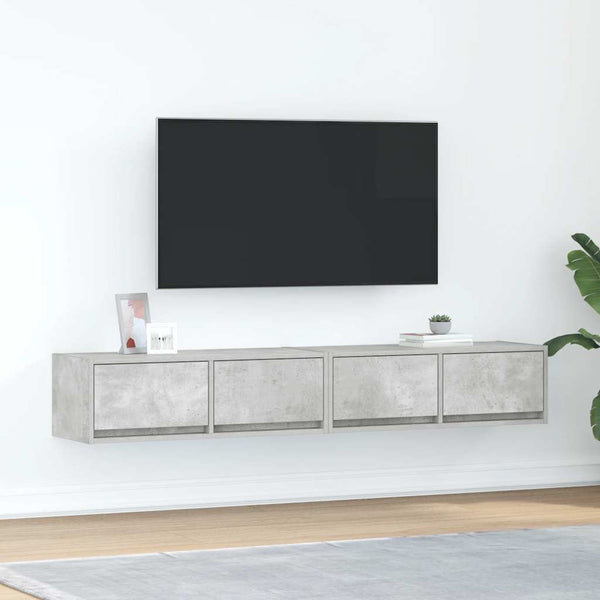 TV-Schränke Betongrau, 2er Set