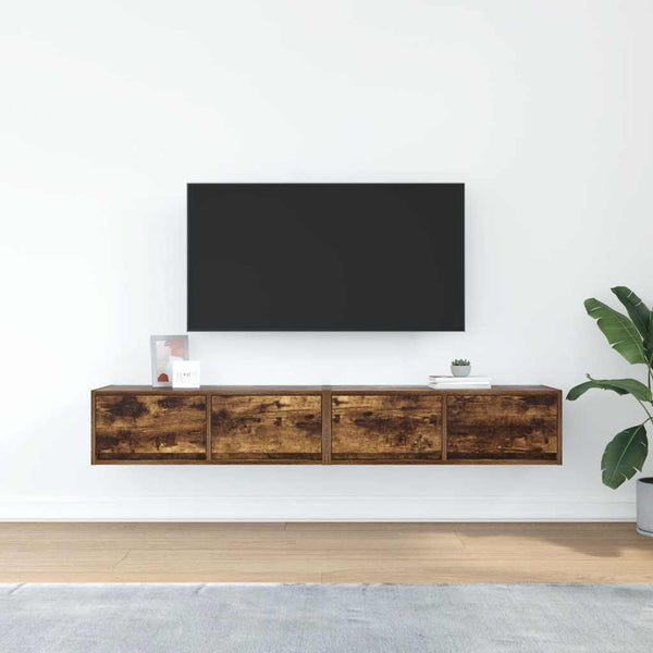 TV-Schränke Räuchereiche 80 cm, 2er-Set