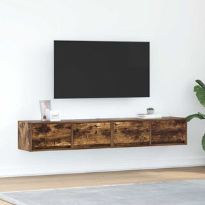 TV-Schränke Räuchereiche 80 cm, 2er-Set