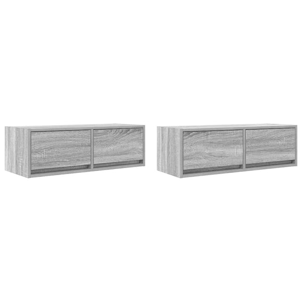 vidaXL Meubles TV 2 pcs Gris Sonoma 80x31x25,5 cm Bois d'ingénierie