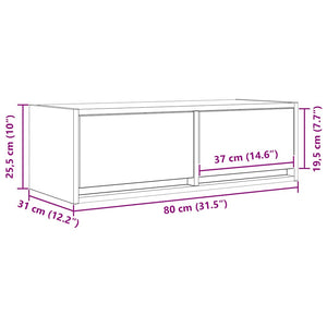 vidaXL Meubles TV 2 pcs Gris Sonoma 80x31x25,5 cm Bois d'ingénierie
