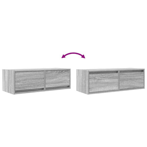 vidaXL Meubles TV 2 pcs Gris Sonoma 80x31x25,5 cm Bois d'ingénierie