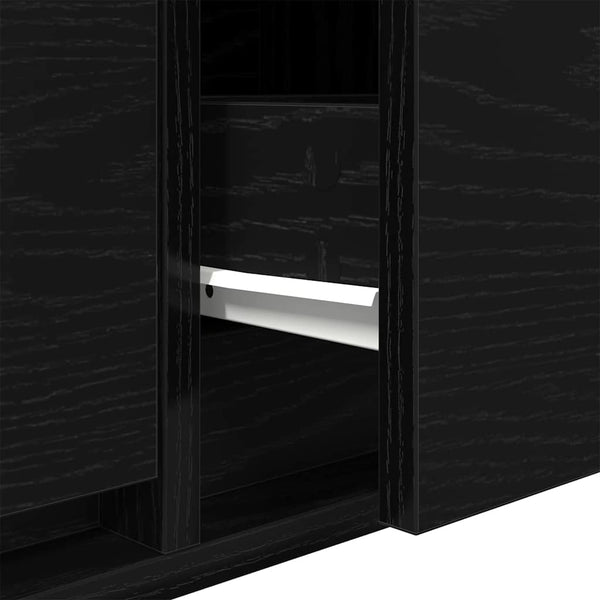 Wandmontierter TV-Schrank, Schwarz Eiche, 100 cm
