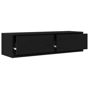 Wandmontierter TV-Schrank, Schwarz Eiche, 100 cm