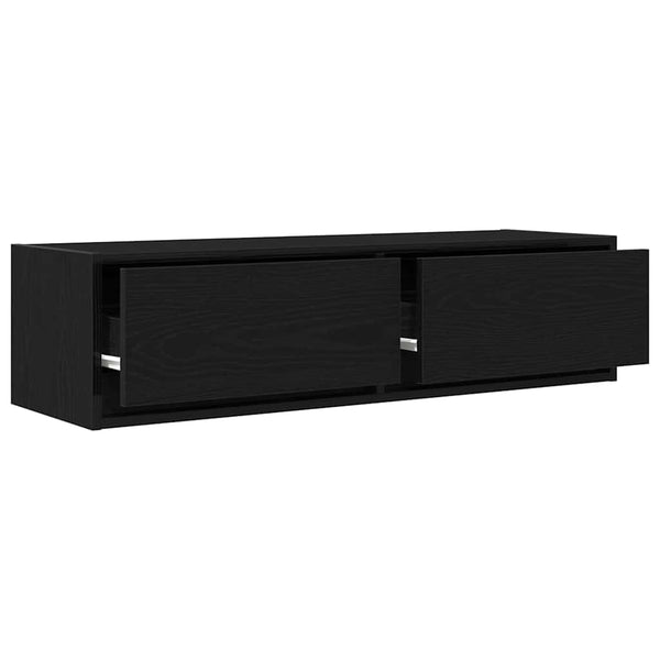 Wandmontierter TV-Schrank, Schwarz Eiche, 100 cm