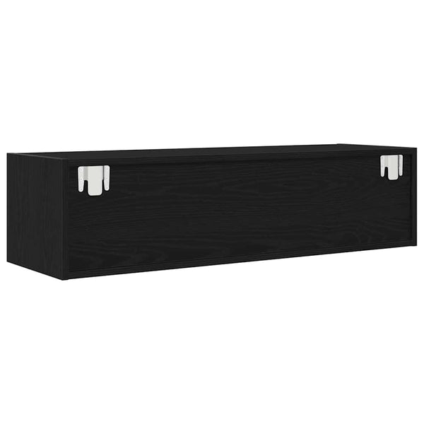 Wandmontierter TV-Schrank, Schwarz Eiche, 100 cm