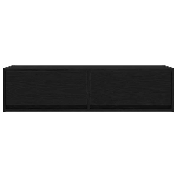Wandmontierter TV-Schrank, Schwarz Eiche, 100 cm