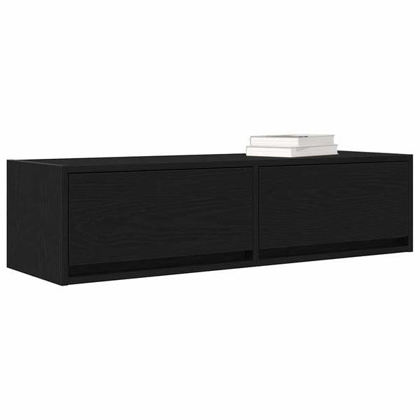 Wandmontierter TV-Schrank, Schwarz Eiche, 100 cm