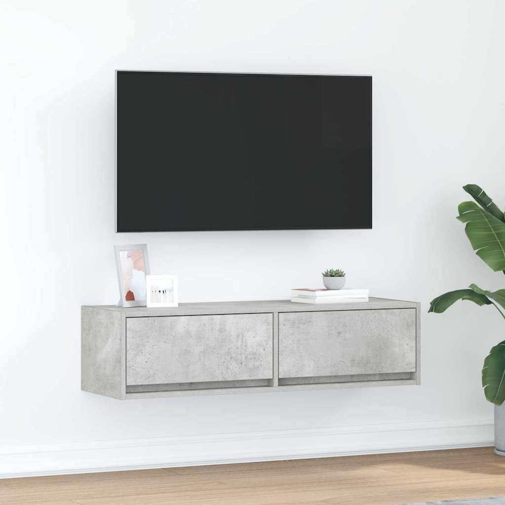Betongrauer TV-Schrank, 100 cm