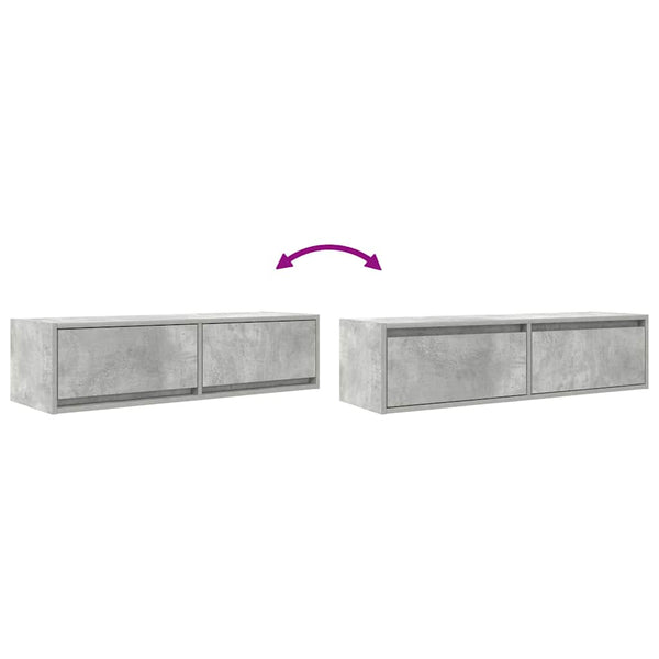 Betongrauer TV-Schrank, 100 cm