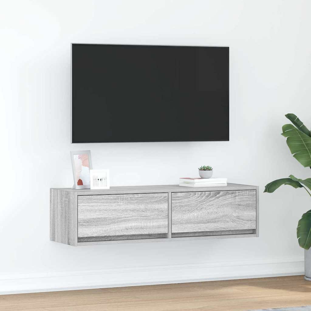Grauer TV-Schrank Sonoma, 100 cm