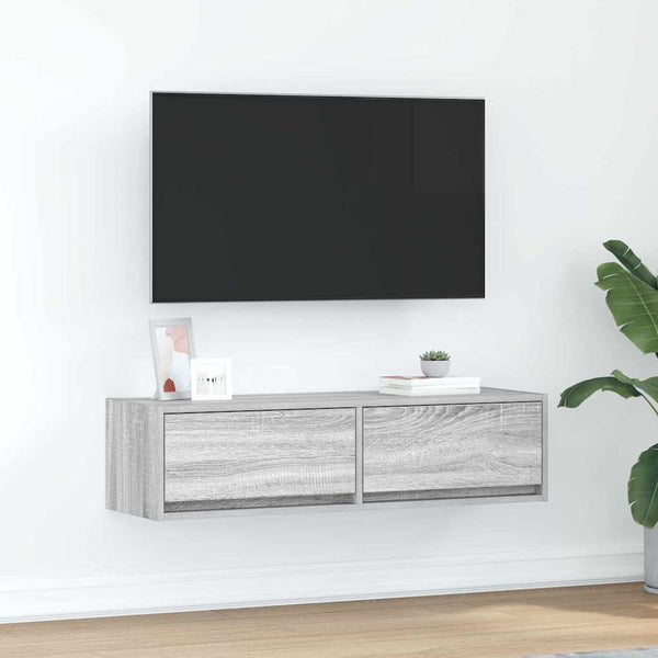 Grauer TV-Schrank Sonoma, 100 cm