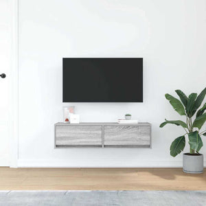 Grauer TV-Schrank Sonoma, 100 cm