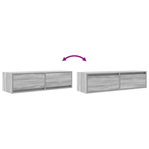 Grauer TV-Schrank Sonoma, 100 cm