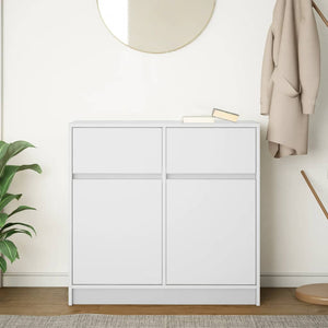 Weißes Sideboard mit Schublade 80x34x76 cm