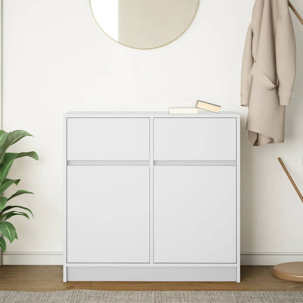 Weißes Sideboard mit Schublade 80x34x76 cm