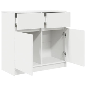 Weißes Sideboard mit Schublade 80x34x76 cm