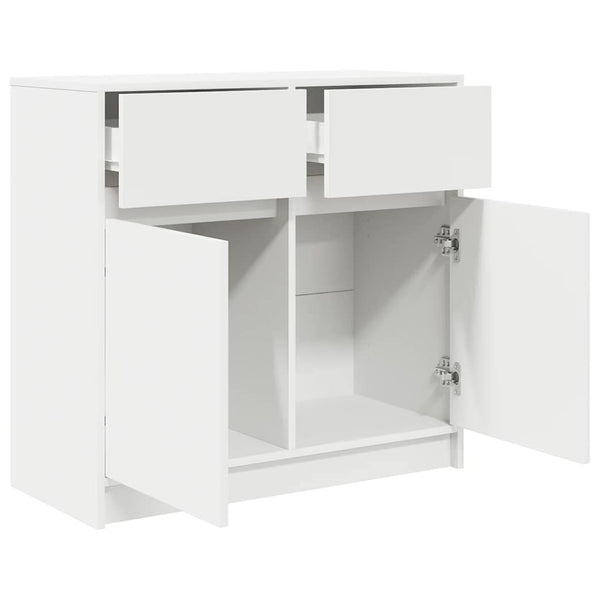 Weißes Sideboard mit Schublade 80x34x76 cm