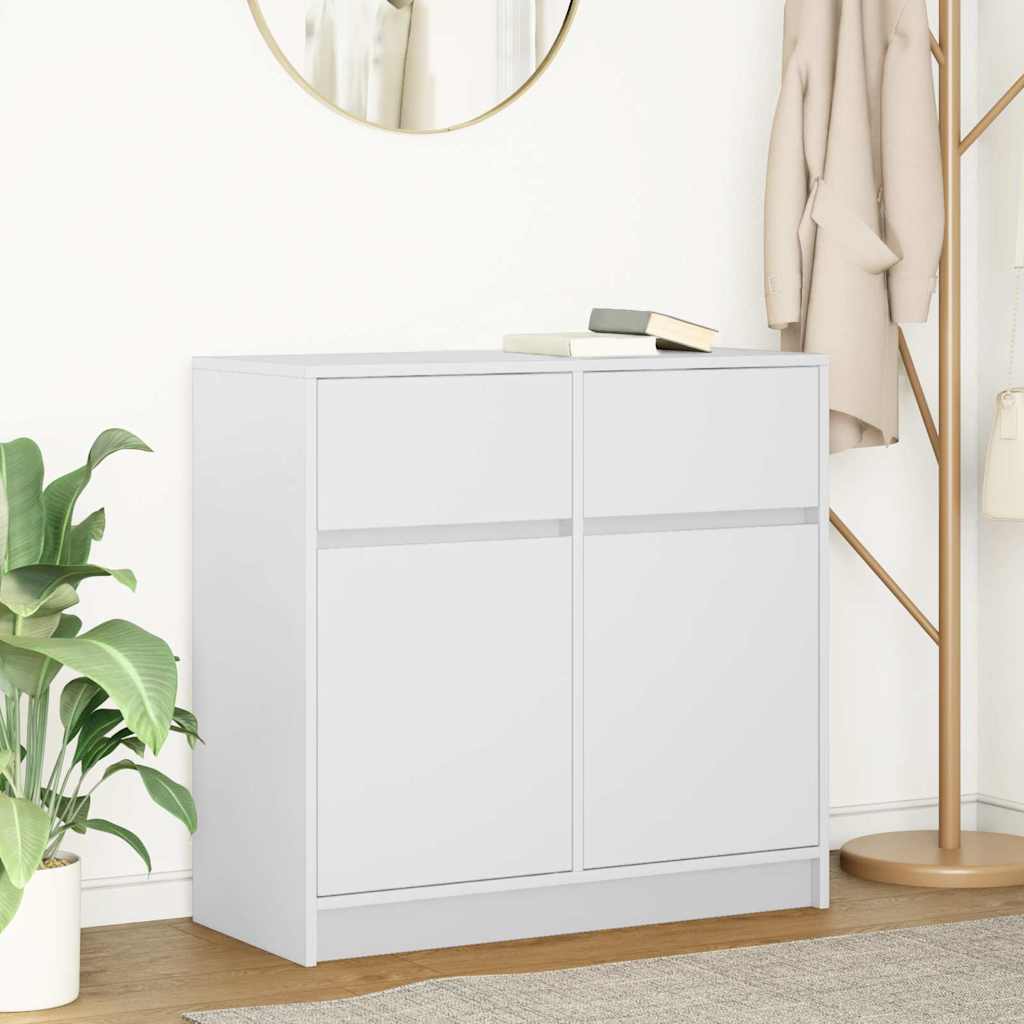 Weißes Sideboard mit Schublade 80x34x76 cm