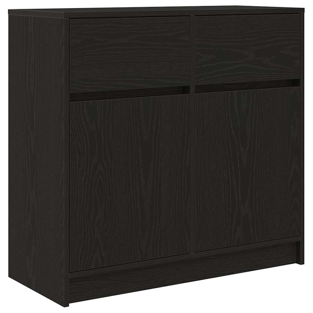vidaXL Sideboard with Drawer Black Oak Look 80x34x76 cm