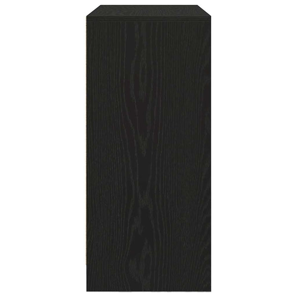 Schwarzes Sideboard Eichenoptik 80 cm