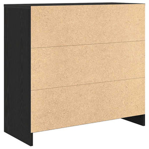 Schwarzes Sideboard Eichenoptik 80 cm