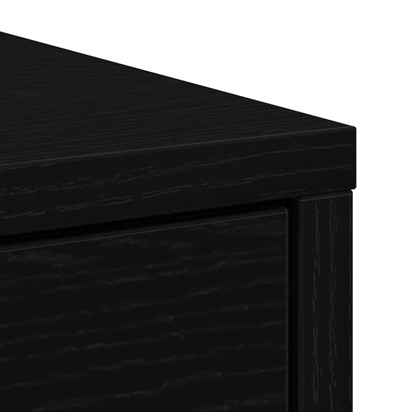 Schwarzes Sideboard Eichenoptik 80 cm