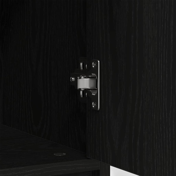 Schwarzes Sideboard Eichenoptik 80 cm