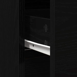 Schwarzes Sideboard Eichenoptik 80 cm