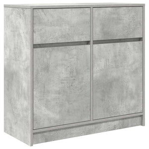 Sideboard Betongrau mit Schublade 80x34x76 cm