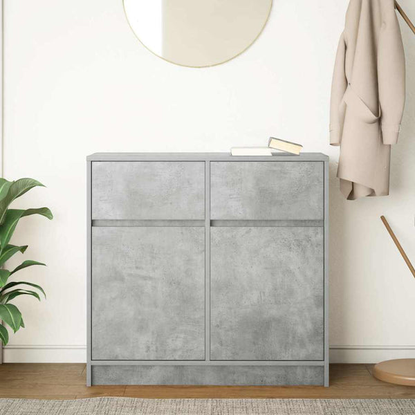 Sideboard Betongrau mit Schublade 80x34x76 cm