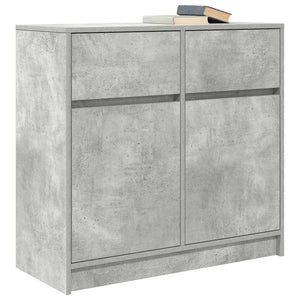 Sideboard Betongrau mit Schublade 80x34x76 cm