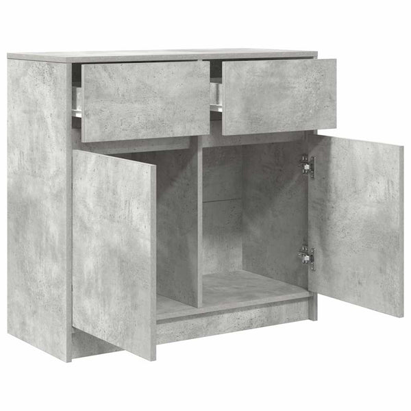Sideboard Betongrau mit Schublade 80x34x76 cm