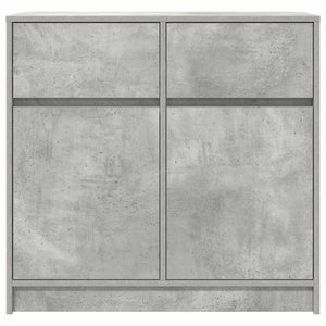Sideboard Betongrau mit Schublade 80x34x76 cm