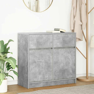 Sideboard Betongrau mit Schublade 80x34x76 cm