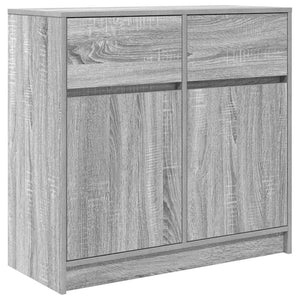 Sideboard Grau Sonoma 80 cm mit Schublade