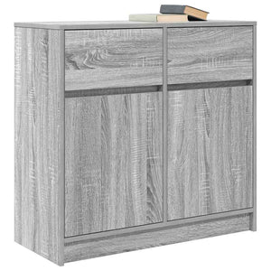 Sideboard Grau Sonoma 80 cm mit Schublade